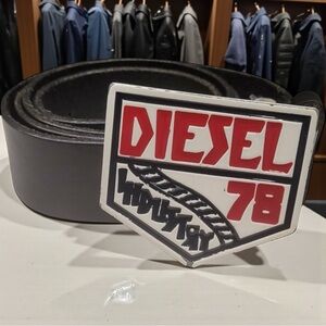 ⛽️🥋Diesel Vintage Men’s Leather Belt w/ Statement Buckle 🥋⛽️